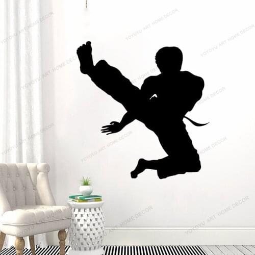 Martial Arts Karate Vinyl Stickers Fighting Home fairy wall sticker Interior Art Design Murals Bedroom Wall Decor yw-24