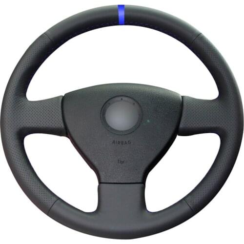 Blue Marker Artificial Leather Steering Wheel Cover for Volkswagen VW Golf 5 (V) Golf Plus Polo Jetta Tiguan