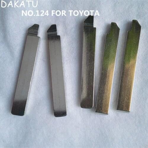 DAKATU NO.124 Blank Key Blade For Toyota 2015 Corolla Flip Remote Key Blade Replacement 124# KEY BLADE