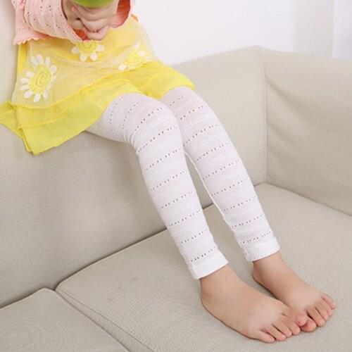 Children Girls Pants Spring/Summer Hollow Infants Trousers Kids Mosquito Candy Colored Leggings Toddler Fashion Pants