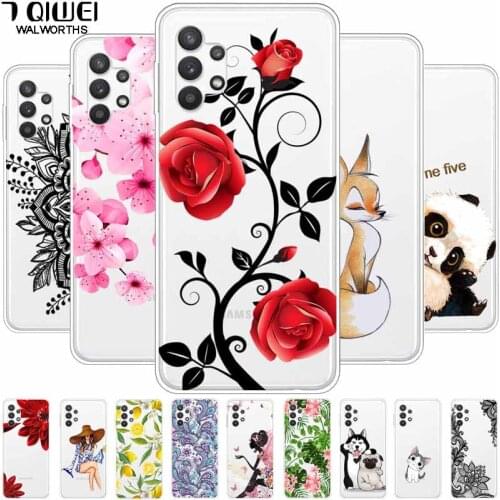 For Samsung A32 4G Case 6.4'' Clear Soft TPU Silicon Back Cover for Samsung Galaxy A32 5G Cases 6.5'' Transparent A 32 2021 para