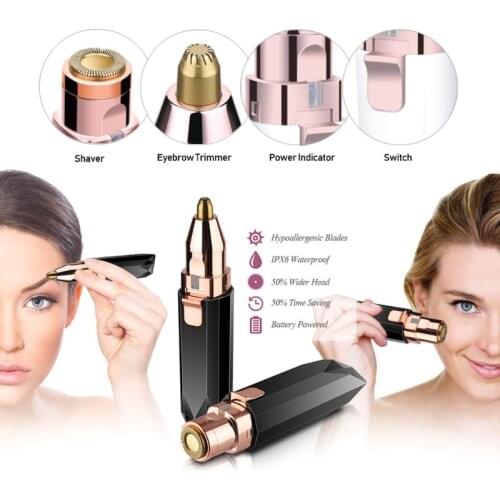 Electric Eyebrow Trimmer Painless Women Facial Hair Eye Brow Epilator Shaver Razor Remover Beauty Makeup Tool Easy Use Trimmer