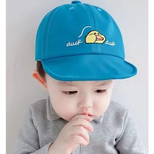 Newsborn Baby Baseball Caps Casual Hip-Hop Kids Snapback Hats Cartoon Duck Sun Hat Boy Girl Bonnets 1 2 3 Years Old Cotton Caps