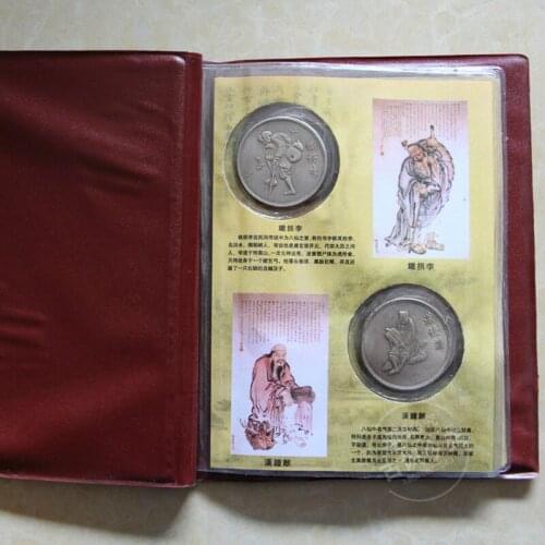 Chinese Collection silver bar eight immortals coin,silver dollar decorated the coins Family decoration metal handicraft