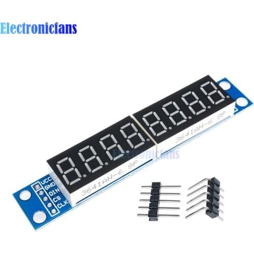 MAX7219 LED Dot Matrix 8 Digit Digital Tube Display Control Module 3.3V 5V Microcontroller Serial Driver 7-segment For Arduino