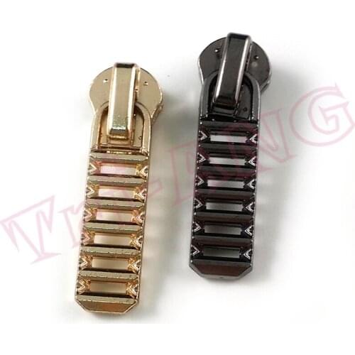 20pcs/lot, Plating Even Ladder Shape 5# Metal Zipper Sliders for Garment/Luggage/Handbag