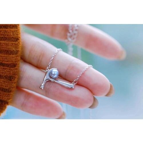 Trendy New S925 Sterling Silver Necklace Findings Jewelry Base Settings Mountings Parts for Akoya Edison Pearls, Coral, Jade