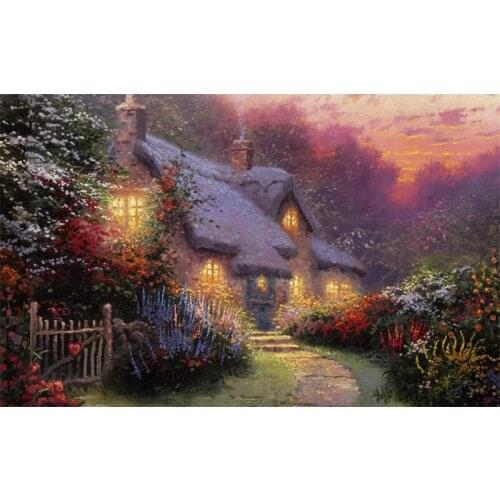 Garden Bungalow Diy Diamond painting Landscape Diamond embroidery Cross stitch kit 90*60cm Paste Full square 3D Diamond Mosaic