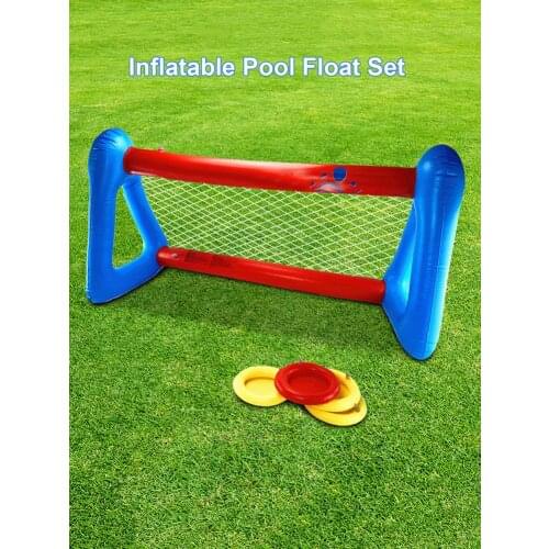 1 Set Women Men Child Inflatable Pool Float Set Volleyball Net Swimming Game With Volleyball For Kids Adult