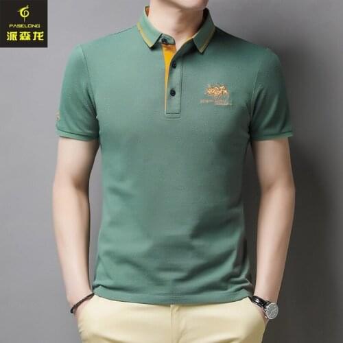 2021 High Quality New Mens Short Sleeve Polos Shirts Casual-Design Brand Cotton Polos Homme Fashion Summer Sportswear Male Tops