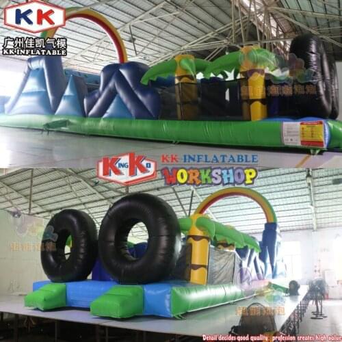 Amusement Park Equipment Commercial Grade Giant Children Inflatable Obstacle Course For Sale