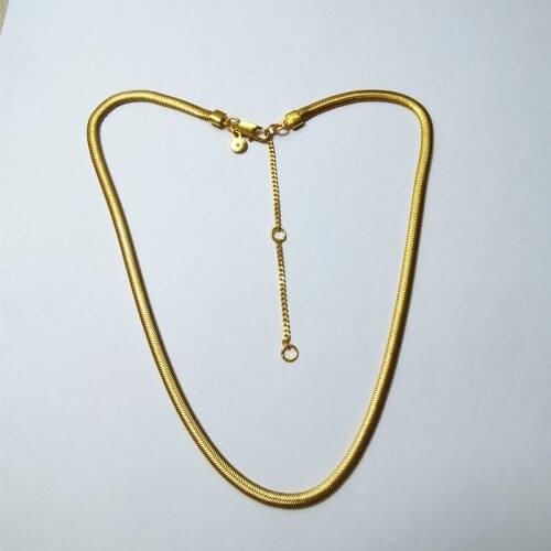 Snake Bone Necklace Minimalist European and American Basic Collar Metal Short Necklace Clavicle Chain Korean Neck Chain