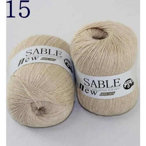 Sale 2*50gr Super Soft Pure Sable Cashmere Wrap Shawls Hand Knit Wool Crochet Yarn 243-15 Beige