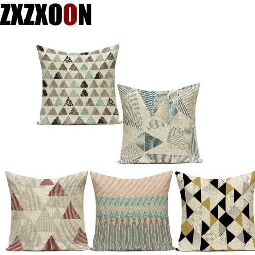 Polyester Decorative Pillows Case Square Sofa Home Cushion Cover for Living Room Decoration Geometric Pillow Cover Pillowcase