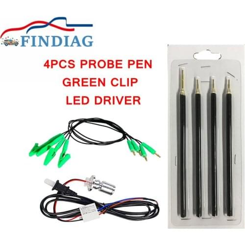 BDM Frame Probe Pin Easy To Replace 4Pcs/Set Probe Pens 4 Needles LED BDM Frame Steel Best Discount ECU Programmer Tool