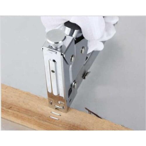 Hand 3 way Nail Staple Gun Furniture Stapler Wood Rivet Gun Kit Nailers Tools