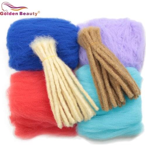 GoldenBeauty DreadLock Synthetic Raw Material High Temperature Fiber Reinforcement And Restoration Blue Red Purple Pink Yellow
