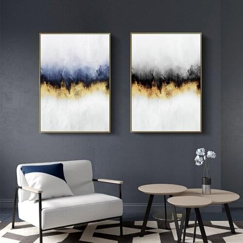 Modern Canvas Painting Poster Print Living Room Bedroom Office Abstract Blue Flame Wall Art Picture Decoration Home Decor