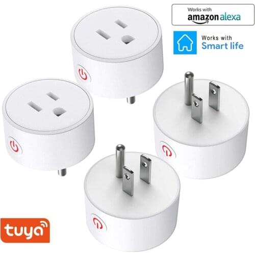 Smart Plug WiFi Socket Outlet US EU 16A Power Monitor Timer Adaptor Tuya SmartLife APP Control Works With Alexa Google Assistant