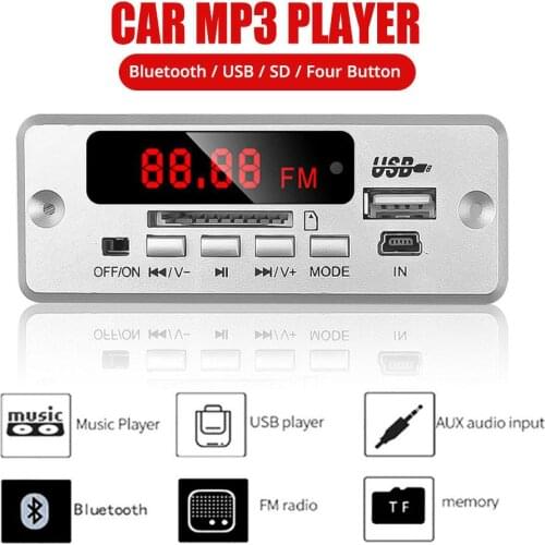 Vehemo USB SD FM Radio Module WMA Decoder Bluetooth Car for Auto MP3 Decoder Board 2020 Accessories for Player