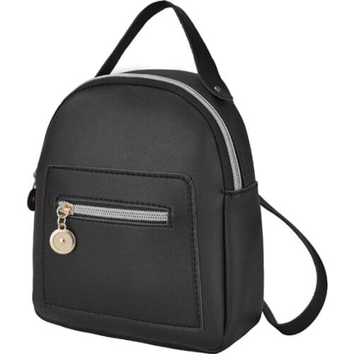Women 's Leather Backpack Fashion Mini School Bags for Teenage Girls Cute Small Female Mochila