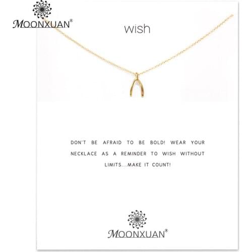 Dogeared Wish Wishbone Gold Choker Chain Necklace Women Kolye Collares De Moda 2019 Colar Jewelry Collier Bijoux Femme Collar