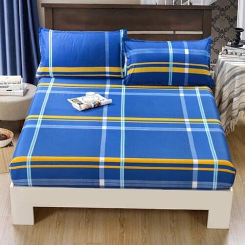 1piece Polyester Breathable Mattress Cover With Elastic Mattress Protector Bed Bug Proof Dust Mite Mattress Pad Cover 301-0821