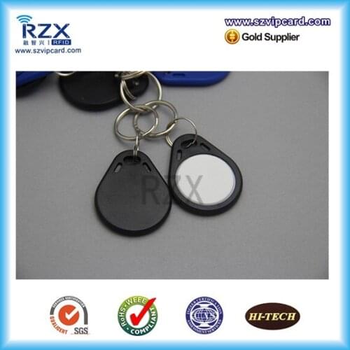 1000pcs black&white 125Khz T5577 RFID tag proximity smart Key fob with high quality