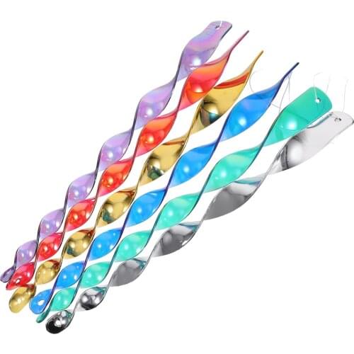 12pcs Bird Repellent Rotating Rod Reflective Wind Spiral Scare Bird For Garden Bird Driving Spiral Flash Rod