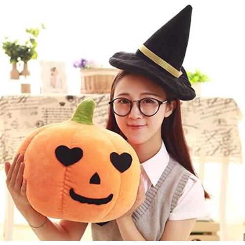 2pc 22 / 45cm Soft Plush Pumpkin Decoration Home Scene Boys and Girls Halloween Creative Gift Pumpkin Pillow
