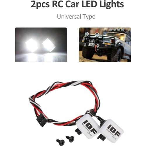 2pcs RC Car LED Light Kit with Lampshade White Lights 5.5-11V RC Decoration Common LEDs RC Accessories