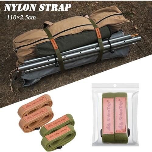2pcs Outdoor Nylon Velcro Binding Strap Tent Canopy Storage Tie Picnic Mat Storage Tie Rope for Travel