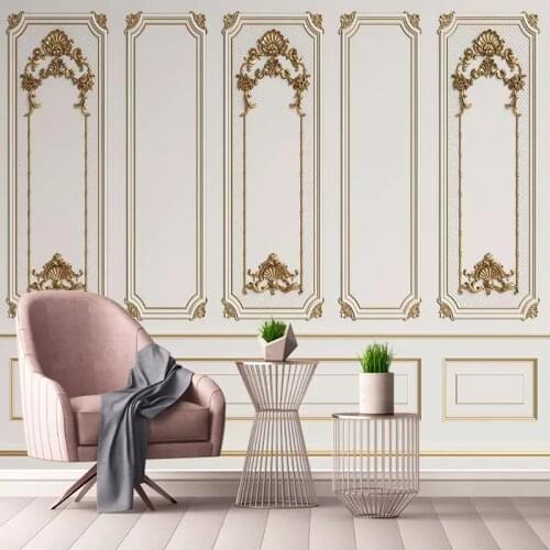 European Style 3D Stereo Door Frame Gypsum Photo Wallpaper Living Room Bedroom Luxury Home Decor Mural Wallpaper Papel De Parede