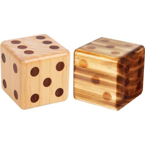6-sided Dice Big Wooden Dice 3.5 inch Bar Drinking Game Rounded Corner Dice Y98F