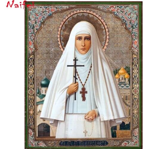 Diamond Painting St.New-Martyr Grand Duchess Elizabeth 5d diamond Embroidery Diy Cross Stitch Needlework Orthodox Christian Icon