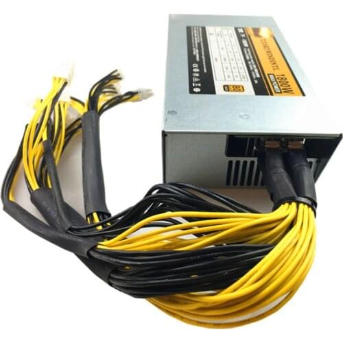 1800W ethereum Miner Power Supply Mining Rig Bitcoin Miner 1800W PSU Asic s9 Mining Machine Power Supply MAX 2000W 10*6PIN ATX