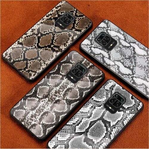 Tempered Glass Cover Hot Snake Skin For Xiaomi Redmi Note 10 10S 9T 9S 9 8T 8 7 Pro Max Shockproof Capa Phone Case