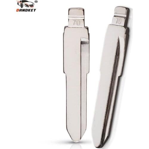 Dandkey #70 Metal Blank Uncut Flip KD Remote Key Blade Type For Lioncel For Lioncel Daihatsu NO. 70 Blade Fob Replacement