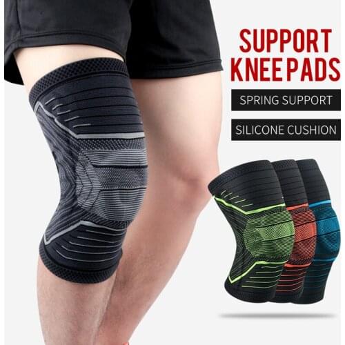 1Pair Elastic Unisex Sports Knee Pad Spring Can Lighten Load O-Ring Massage Patella Suitable For All Kinds Of Body-Building