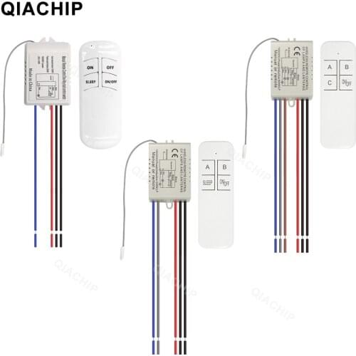 Electric Door Wireless Remote Control Switch ON/OFF 220V Lamp Light 433Mhz universal Receiver Transmitter Smart Fan Switch