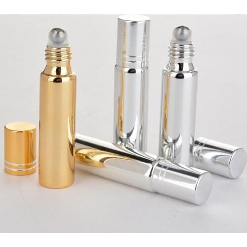 Essential Oil Bottles 5ml/10ml Roll on Stainless Steel Roller Ball Eye Cream Perfume Refillable Empty Bottle Container T0501