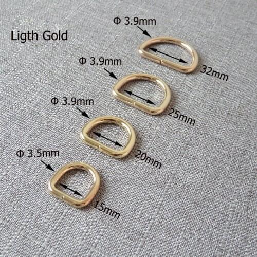 1 Pcs 15mm 20mm 25mm 32mm Metal Buckle D Rings For Backpack Handbag Bag Pet Dog Collar Leash Harness Fastener Clasp Accessory