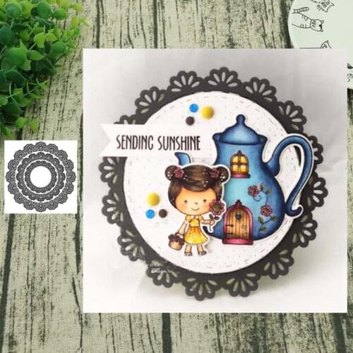 Metal cutting dies 3pc Doily cut die mold decoration Scrapbooking paper craft mould punch stencils