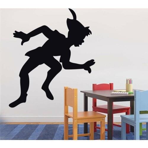 Cartoon Peter Pan Wall Decal Baby Nursery Kids Room Large Peter Pan Tinkerbell Wall Sticker Bedroom Playroom Vinyl Decor