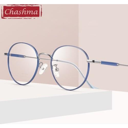 Chashma Women Oval Eyewear Men Prescription Optical Frame Fashion Trend Glasses Eyeglass Blue Ray Cut Lenses