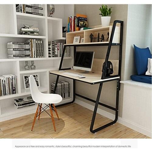 Desktop home small table simple and simple desk bedroom bookcase combination student writing entertainment game computer desk