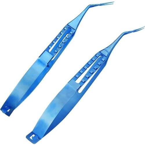 Titanium alloy ophthalmic Forceps Capsulorhexis Forceps straight Curved angle ophthalmic eye instrument