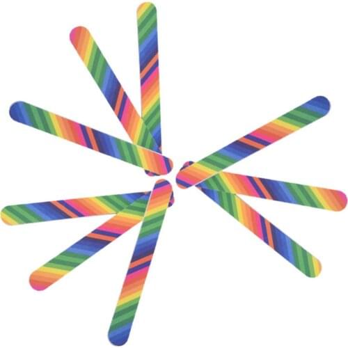 Nail File Acrylic Polishing Block, Gel Manicure Tool Mini Portable Rainbow Nail File Grinder Polishing Sand Buffer Manicure Tool