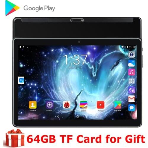 NEW Tempered Glass 2.5D T100 10 inch Tablet PC Android 9.0 1280*800 IPS Dual SIM Phone call WIFI GPS CE 10.1 Tablet + Gift