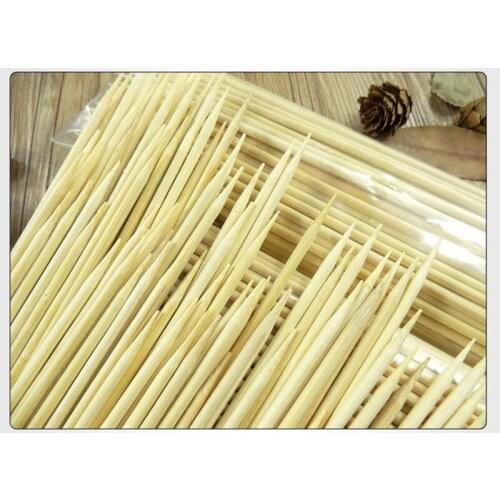 Hot 400 pieces 30cm x 4mm Chinese Barbecue Long Bamboo Sticks Skewers For Decoration Meat Food Tomato Potato BBQ Party Skewers